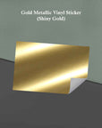 Gold OR Silver Metallic Vinyl Stickers (RECTANGLE)