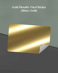 Gold OR Silver Metallic Vinyl Stickers (ROUNDED CORNER)