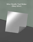 Gold OR Silver Metallic Vinyl Stickers (SQUARE)