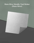 Gold OR Silver Metallic Vinyl Stickers (SQUARE)