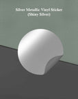 Gold OR Silver Metallic Vinyl Stickers (CIRCLE)