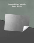 Gold OR Silver Metallic Paper Stickers (ROUNDED CORNER)